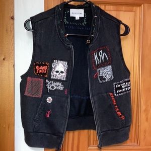 Punk Vest With Patches! Ramones Korn Green Day